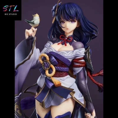 figura raiden shogun stl impresion 3d genshin impact