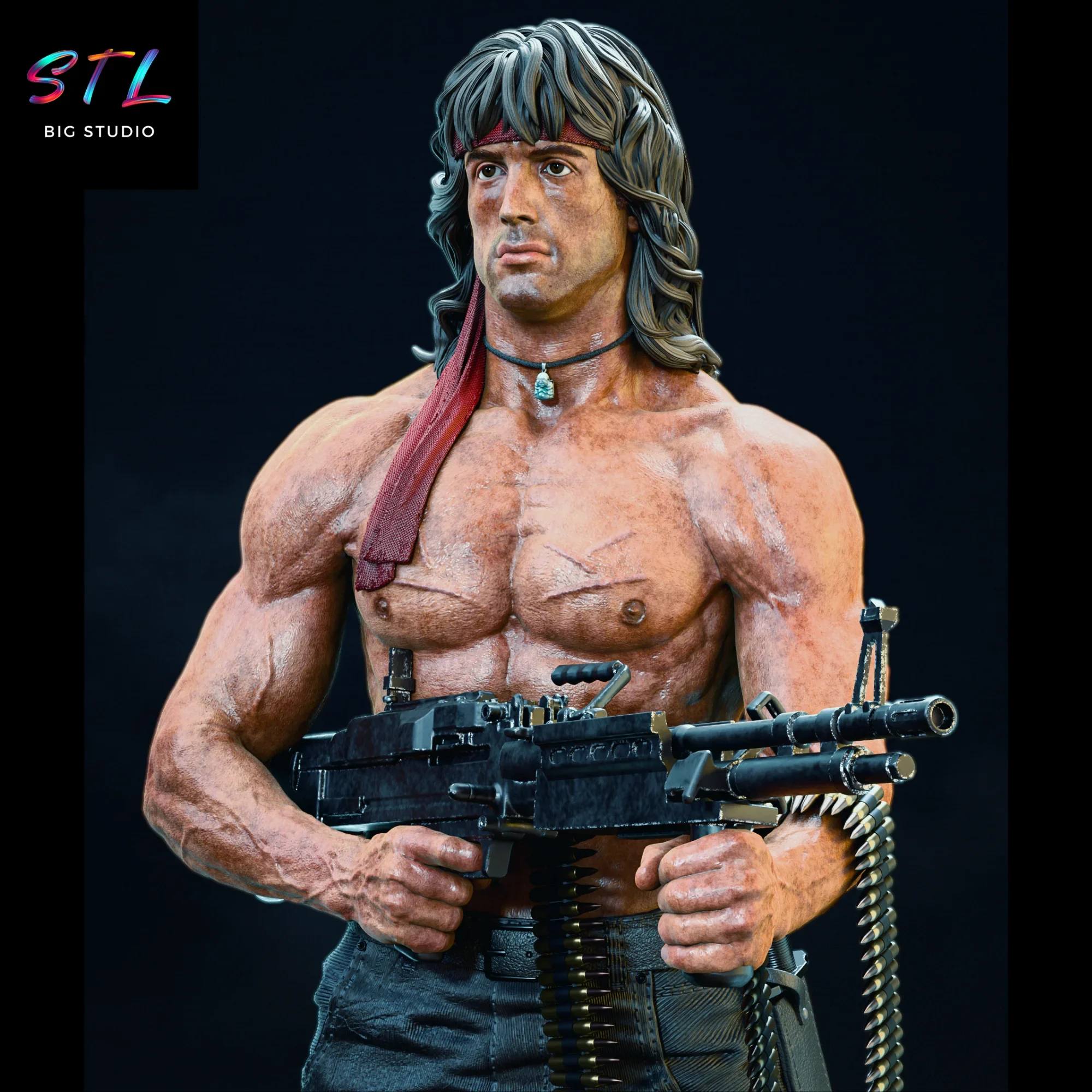 figura rambo stl impresion 3d sylvester stallone figura rambo stl impresion 3d sylvester stallone