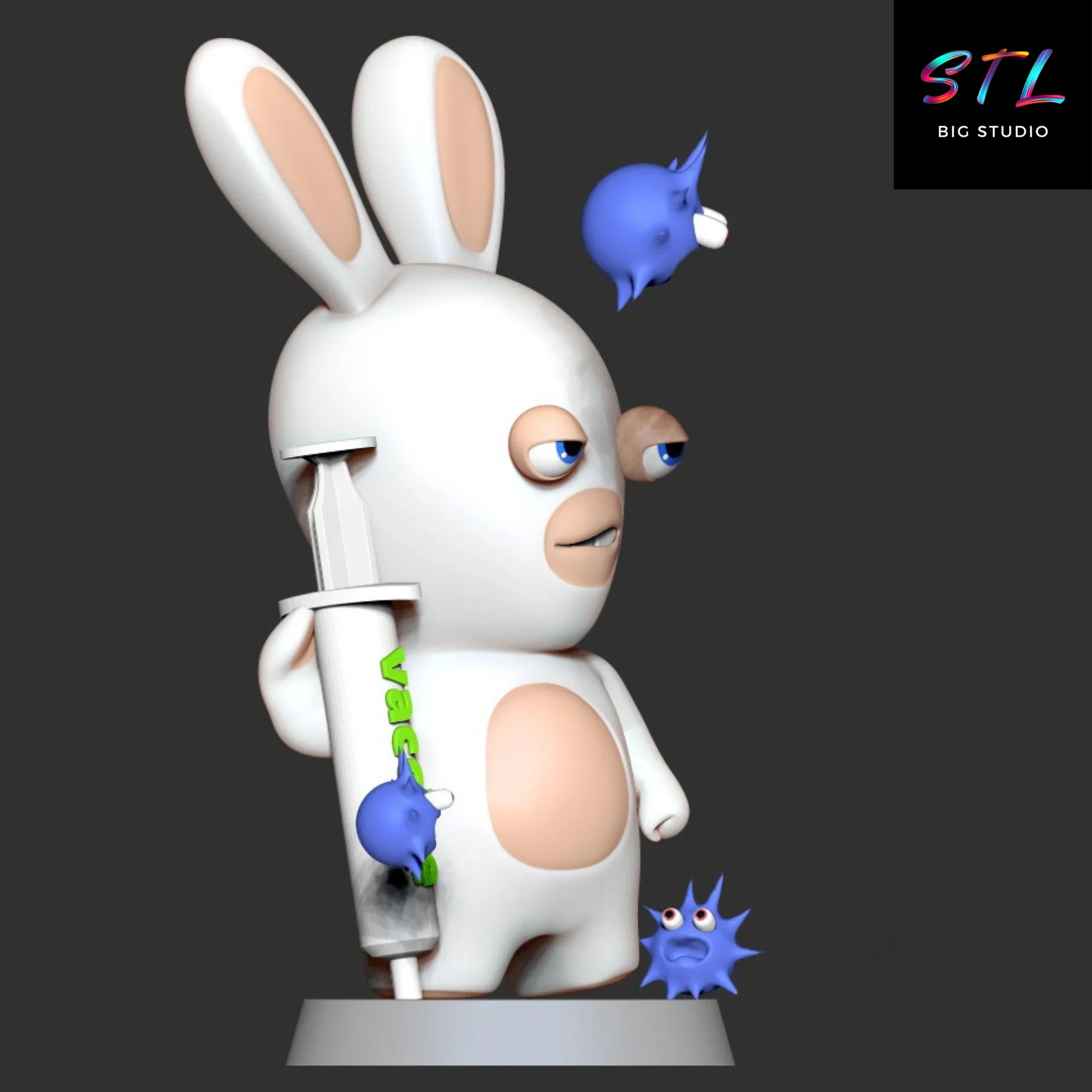 figura raving rabbids stl para impresion 3d figura raving rabbids stl para impresion 3d