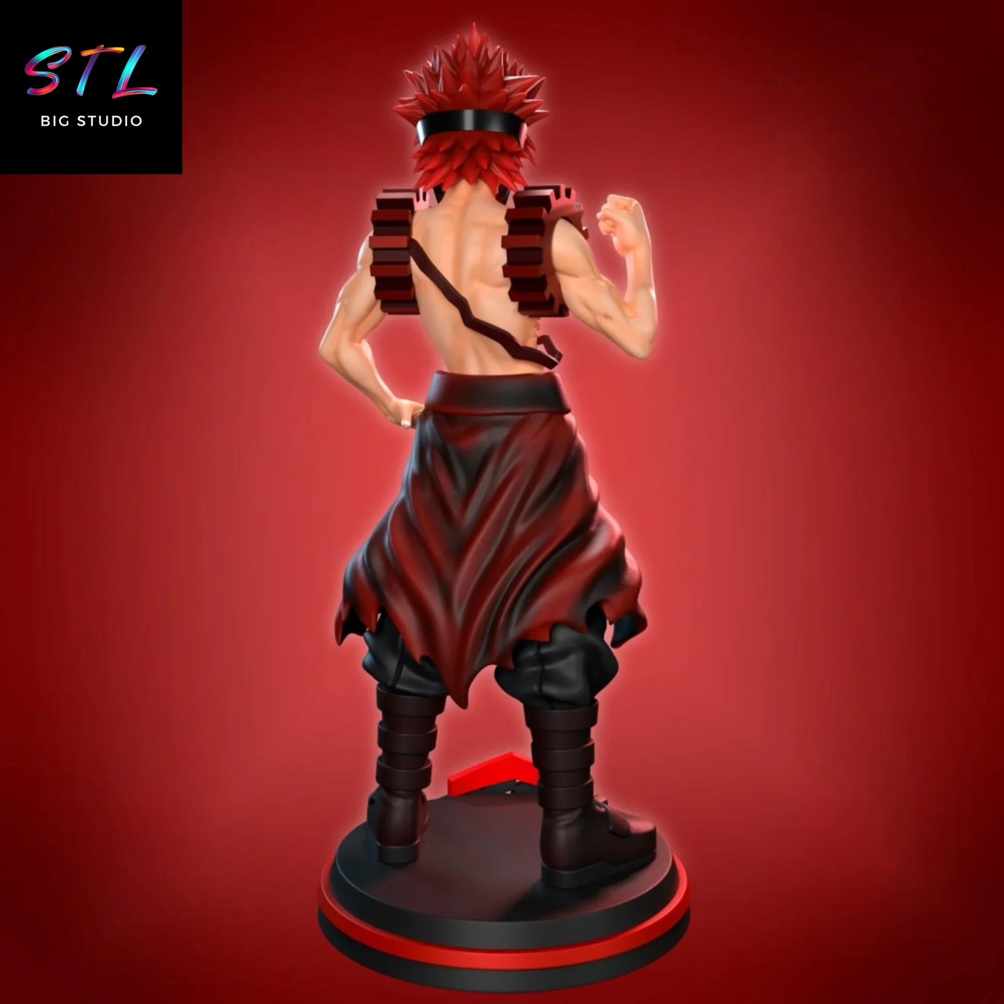 figura red riot stl eijiro kirishima impresion 3d my hero academia figura red riot stl eijiro kirishima impresion 3d my hero academia