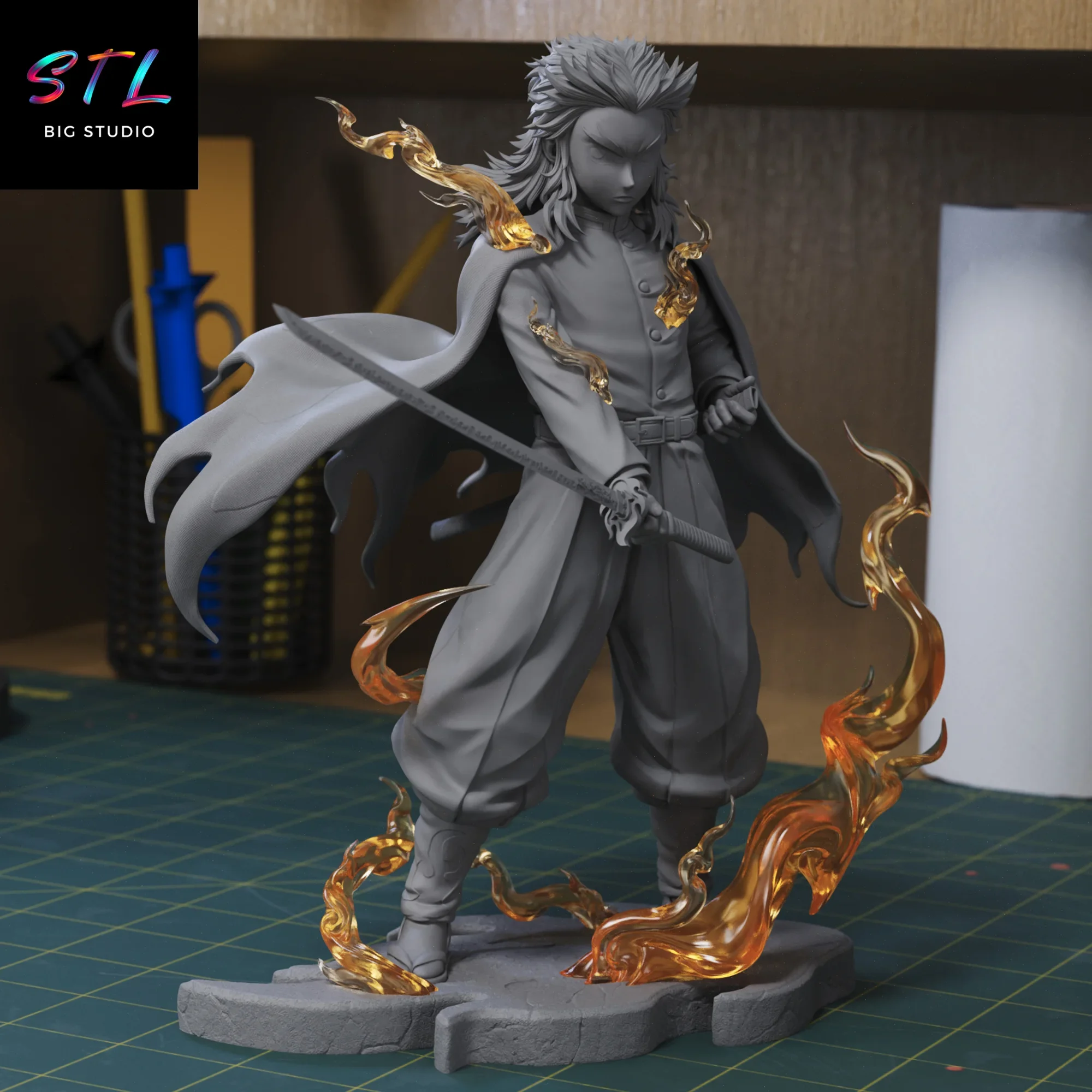 figura rengoku stl kimetsu no yaiba para impresion 3d figura rengoku stl kimetsu no yaiba para impresion 3d