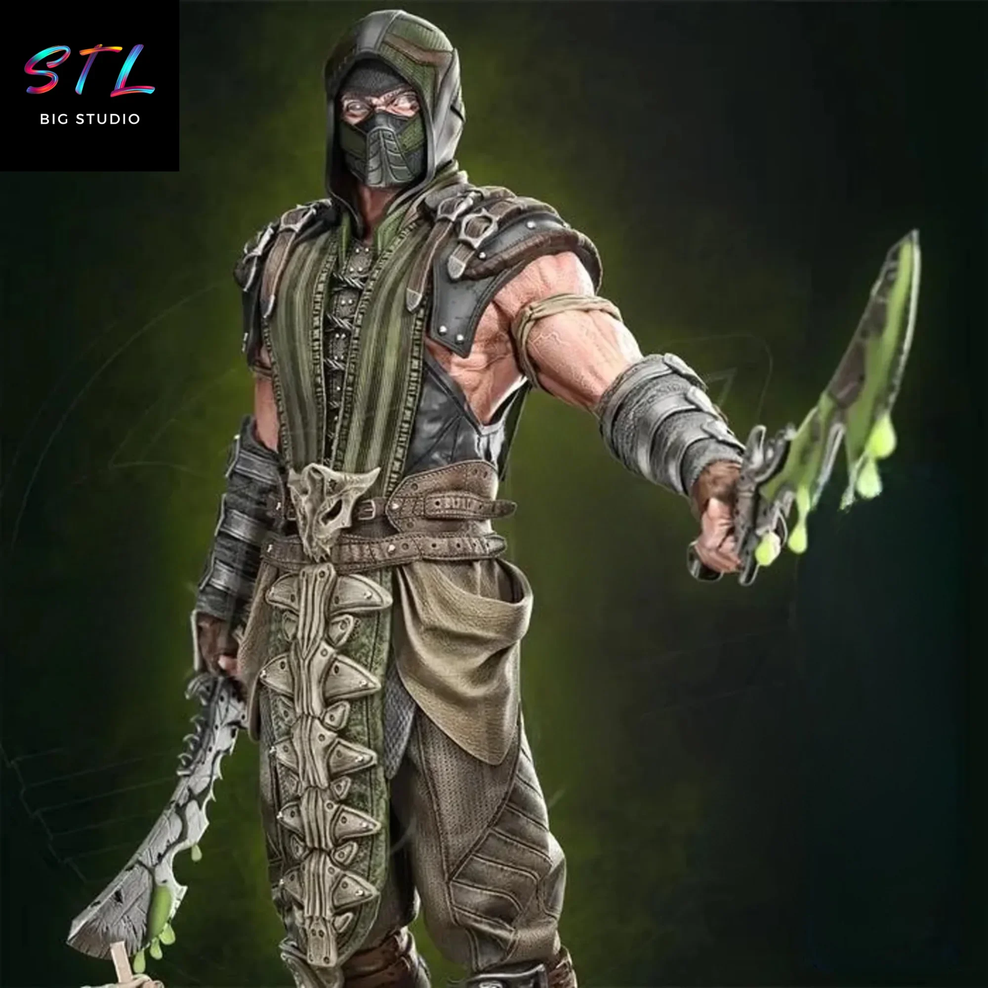 figura reptile stl impresion 3d mortal kombat figura reptile stl impresion 3d mortal kombat