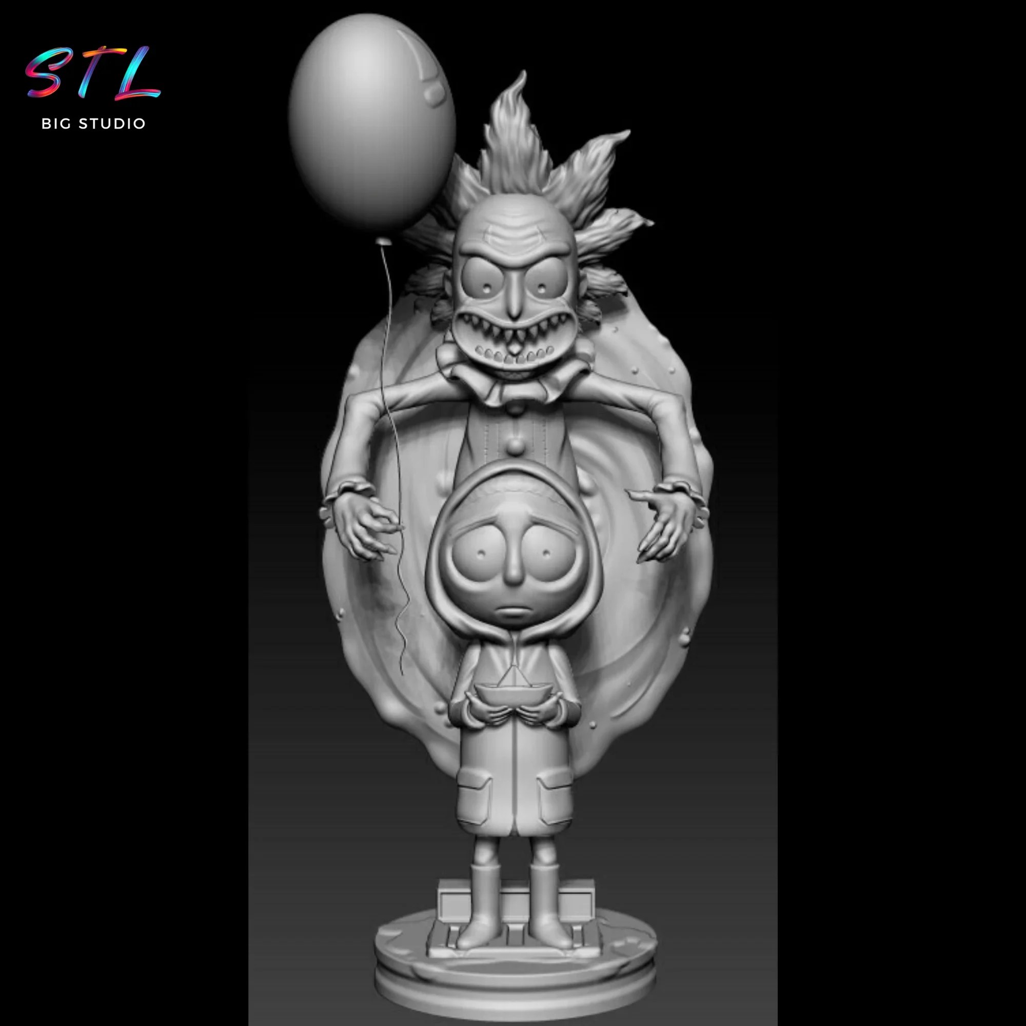 figura rick y morty stl version it impresion 3d figura rick y morty stl version it impresion 3d