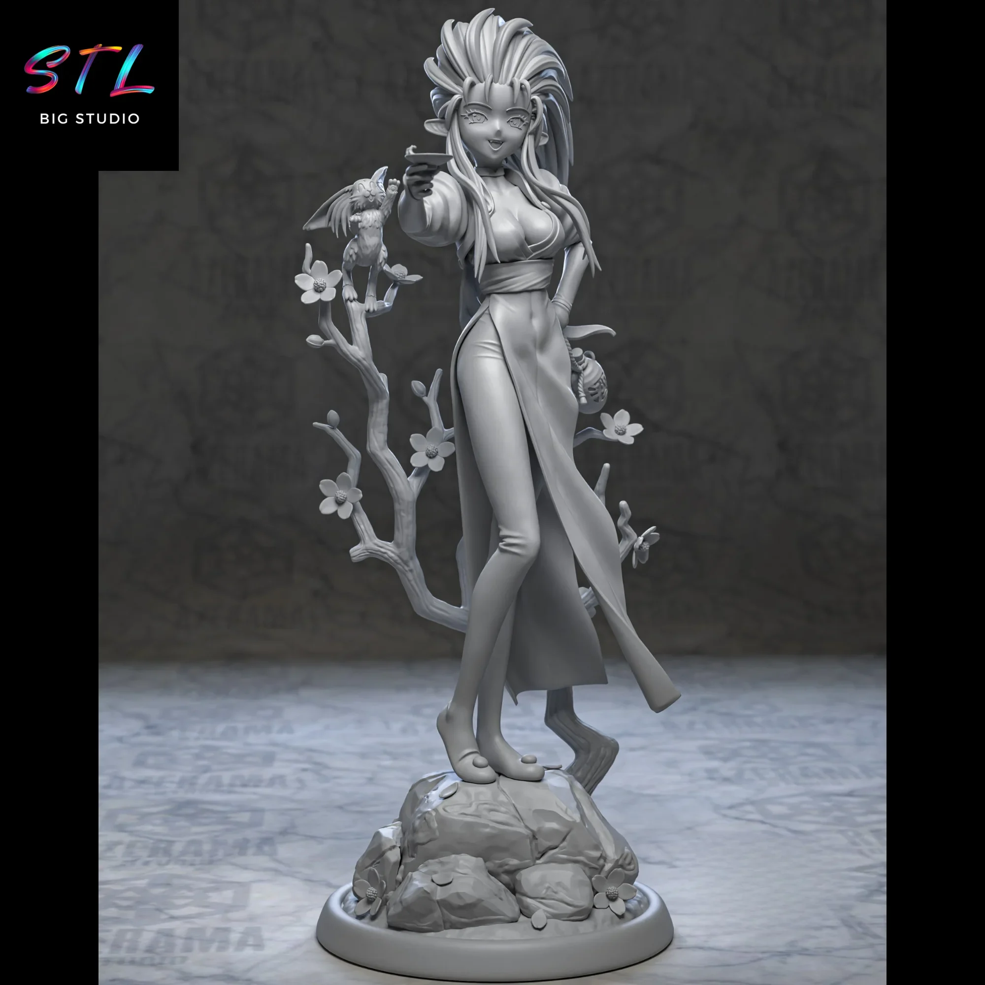 figura ryoko hakubi stl impresion 3d tenchi muyo figura ryoko hakubi stl impresion 3d tenchi muyo