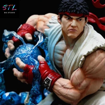 figura ryu stl impresion 3d diorama street fighter