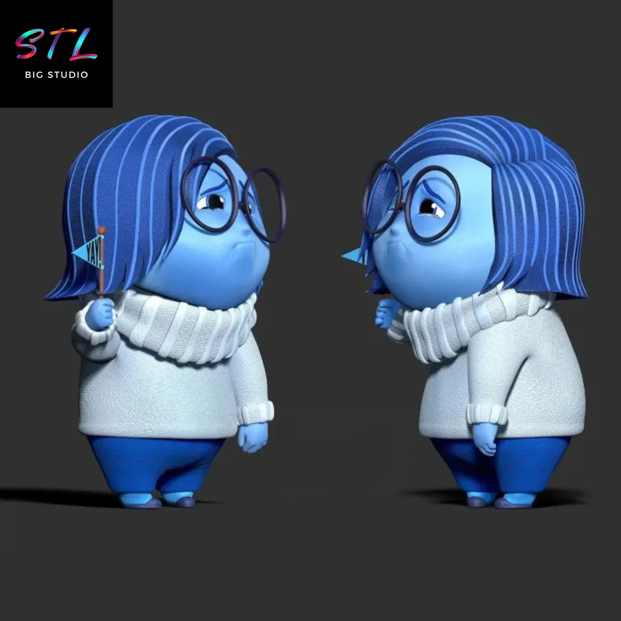 figura sadness stl inside out impresion 3d figura sadness stl inside out impresion 3d