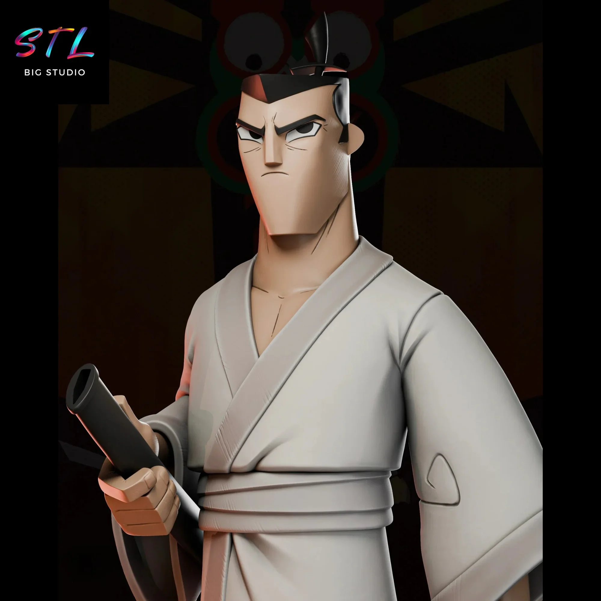figura samurai jack stl impresion 3d dibujos animados figura samurai jack stl impresion 3d dibujos animados