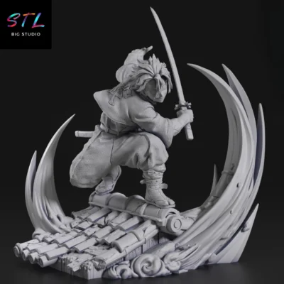 figura sanemi shinazugawa stl impresion 3d demon slayer