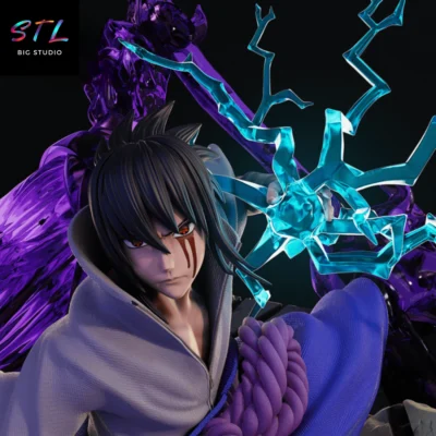 figura sasuke vs danzo stl impresion 3d naruto shippuden