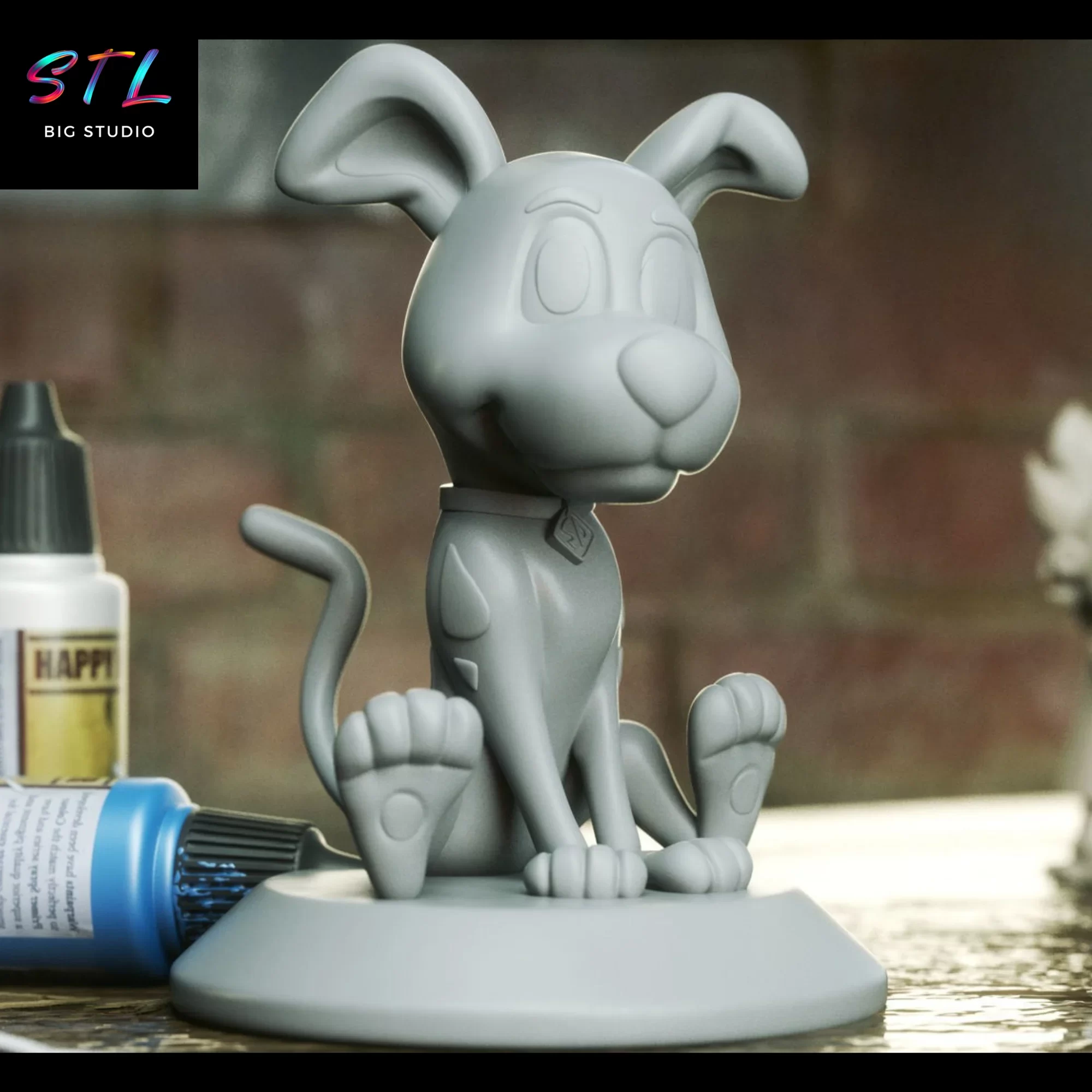 figura scooby doo chibi kawaii stl imprimir 3d figura scooby doo chibi kawaii stl imprimir 3d