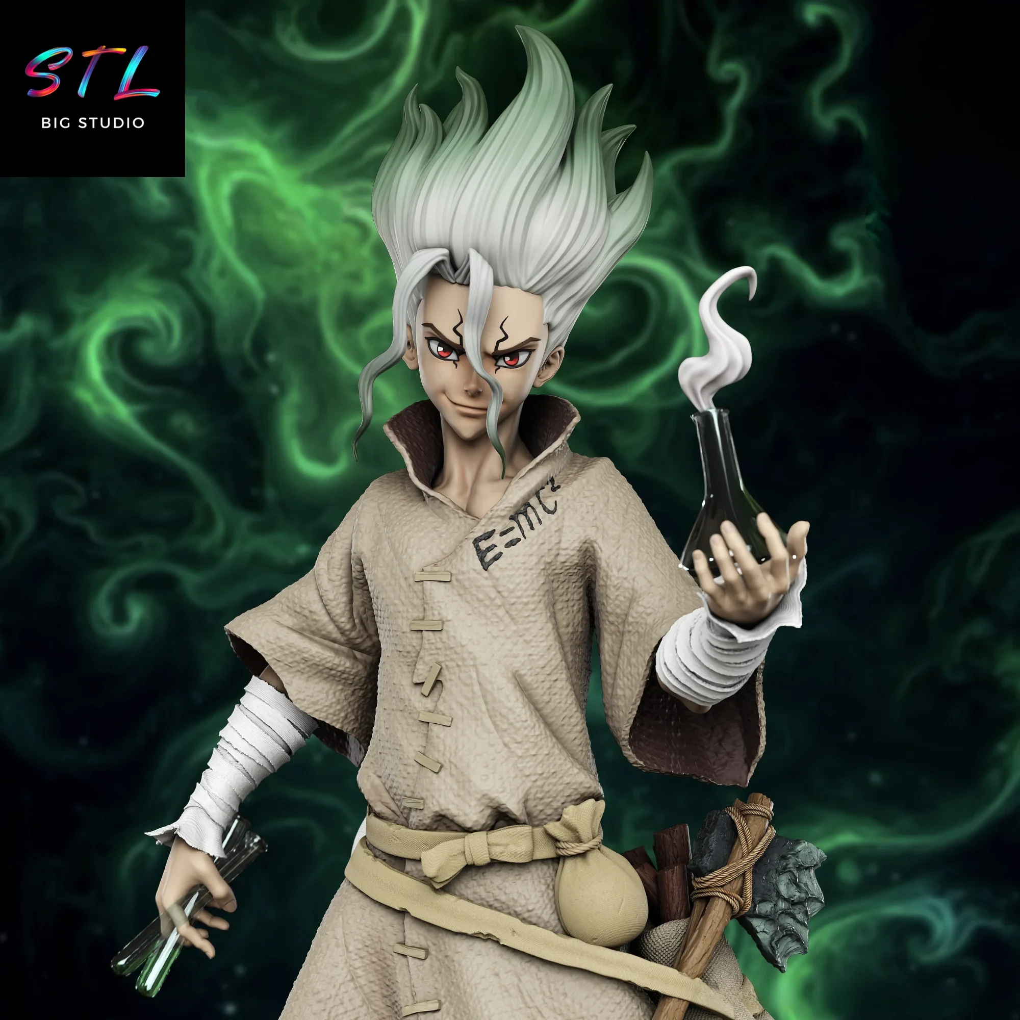 figura senku dr stone stl impresion 3d figura senku dr stone stl impresion 3d