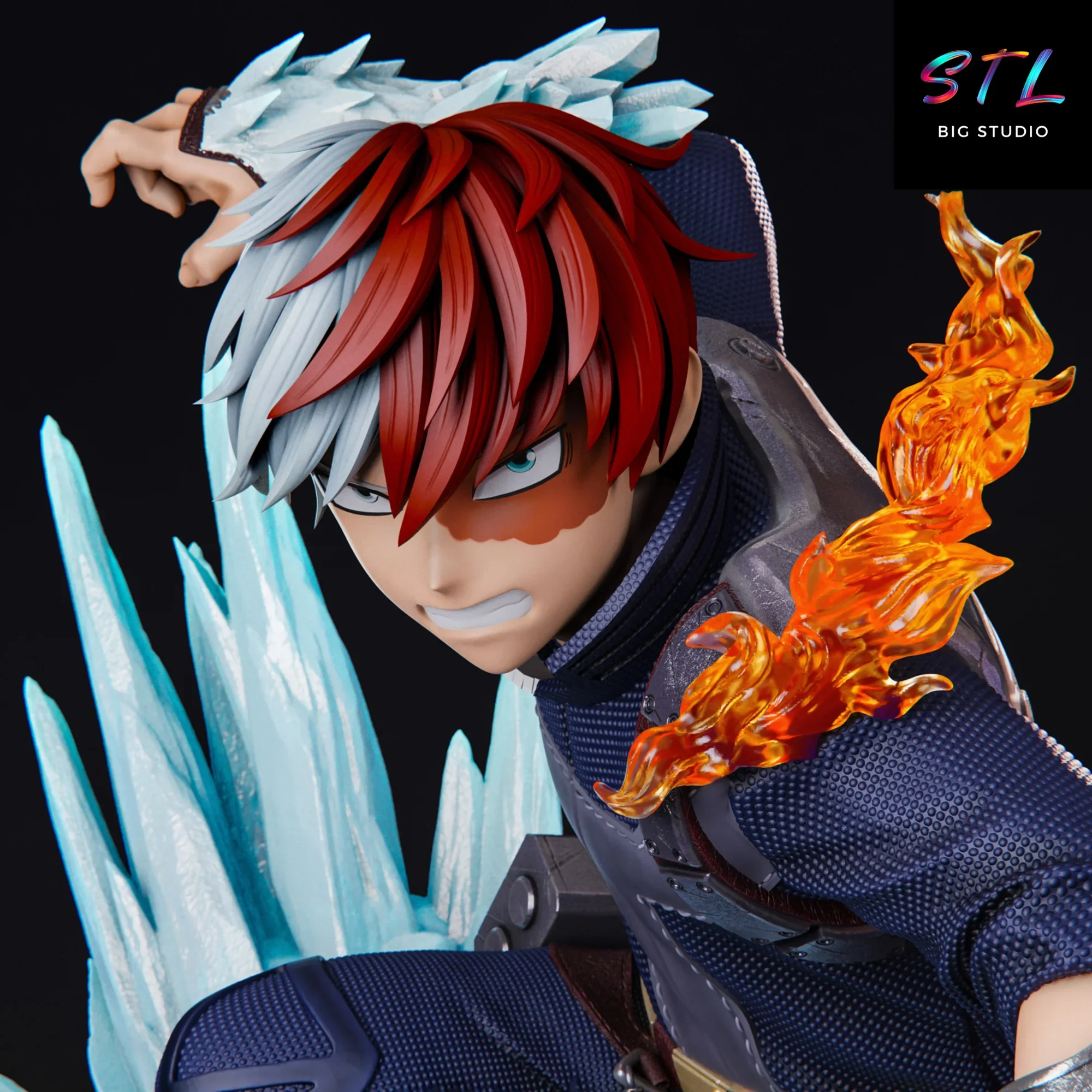 figura shoto todoroki stl impresion 3d my hero academia figura shoto todoroki stl impresion 3d my hero academia