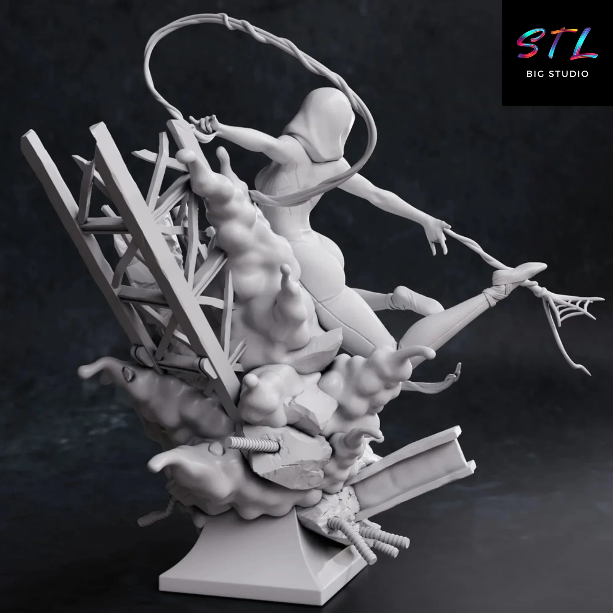 figura spider-gwen stl impresion 3d gwen stacy marvel figura spider-gwen stl impresion 3d gwen stacy marvel