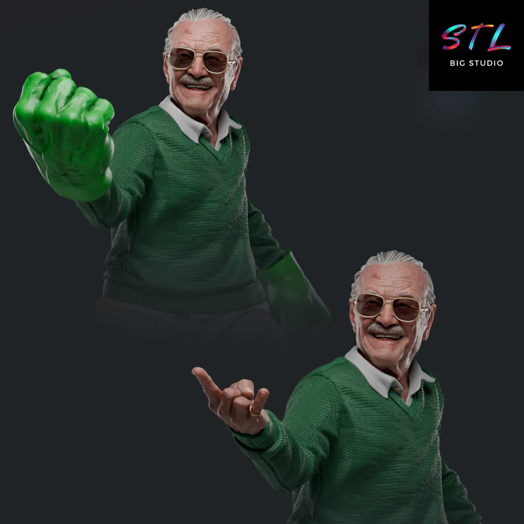 figura stan lee stl impresion 3d marvel figura stan lee stl impresion 3d marvel