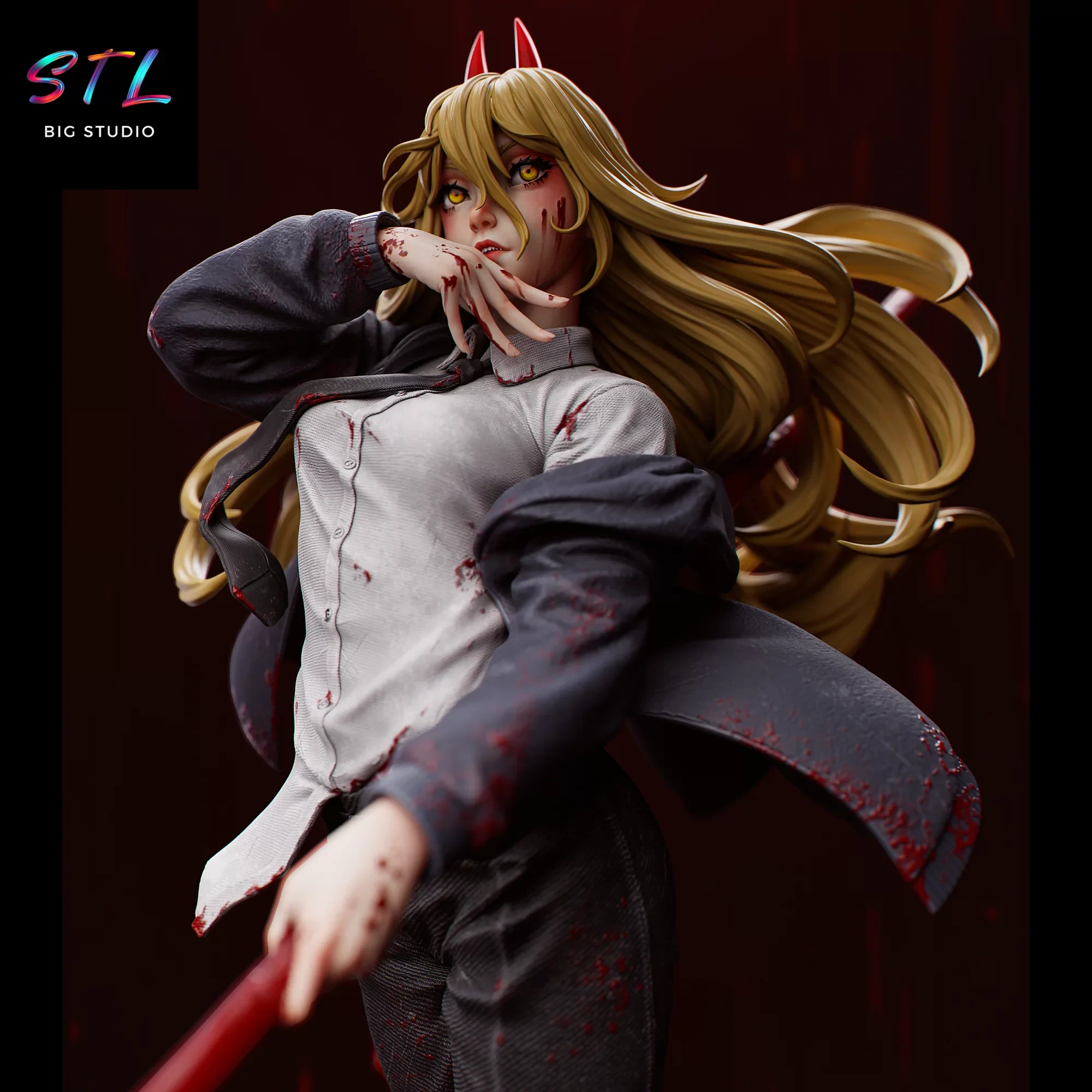 figura stl chainsaw man diorama power impresion 3d figura stl chainsaw man diorama power impresion 3d