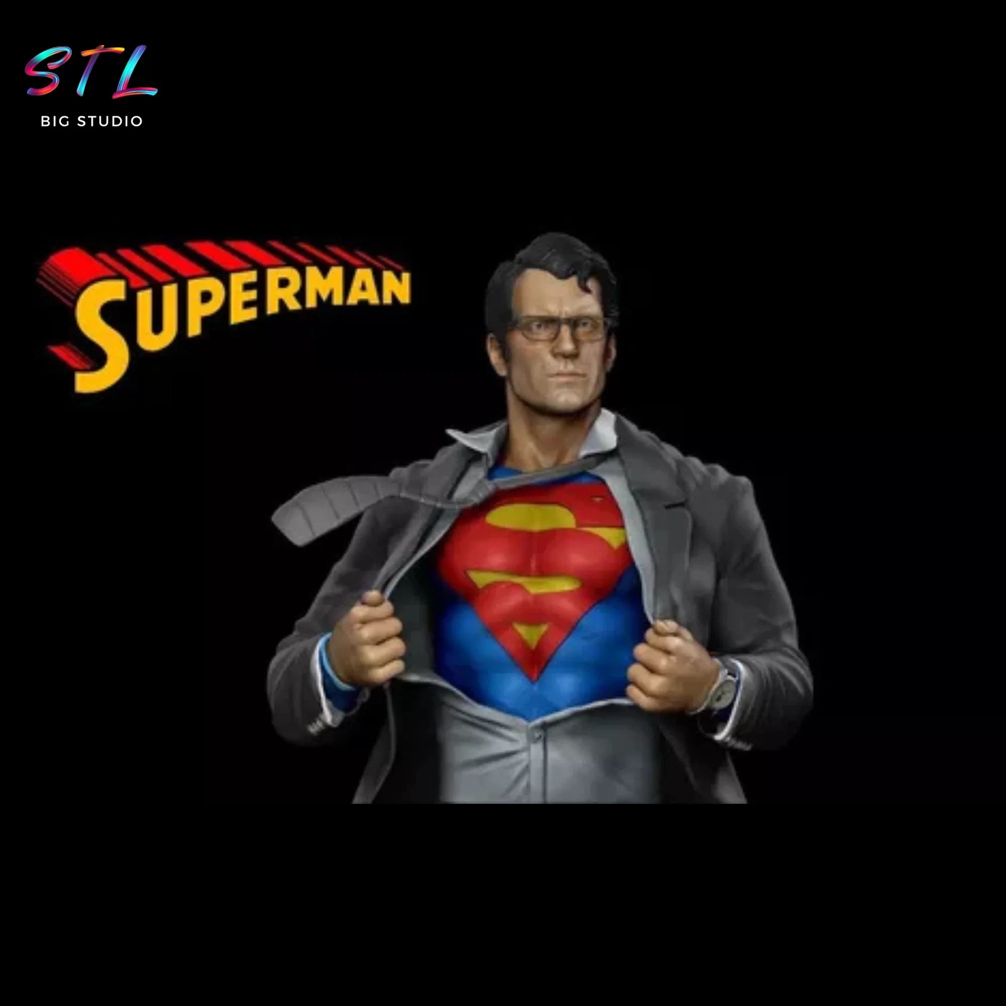 figura superman stl clark kent impresion 3d figura superman stl clark kent impresion 3d