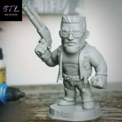 figura t800 stl terminator chibi impresion 3d