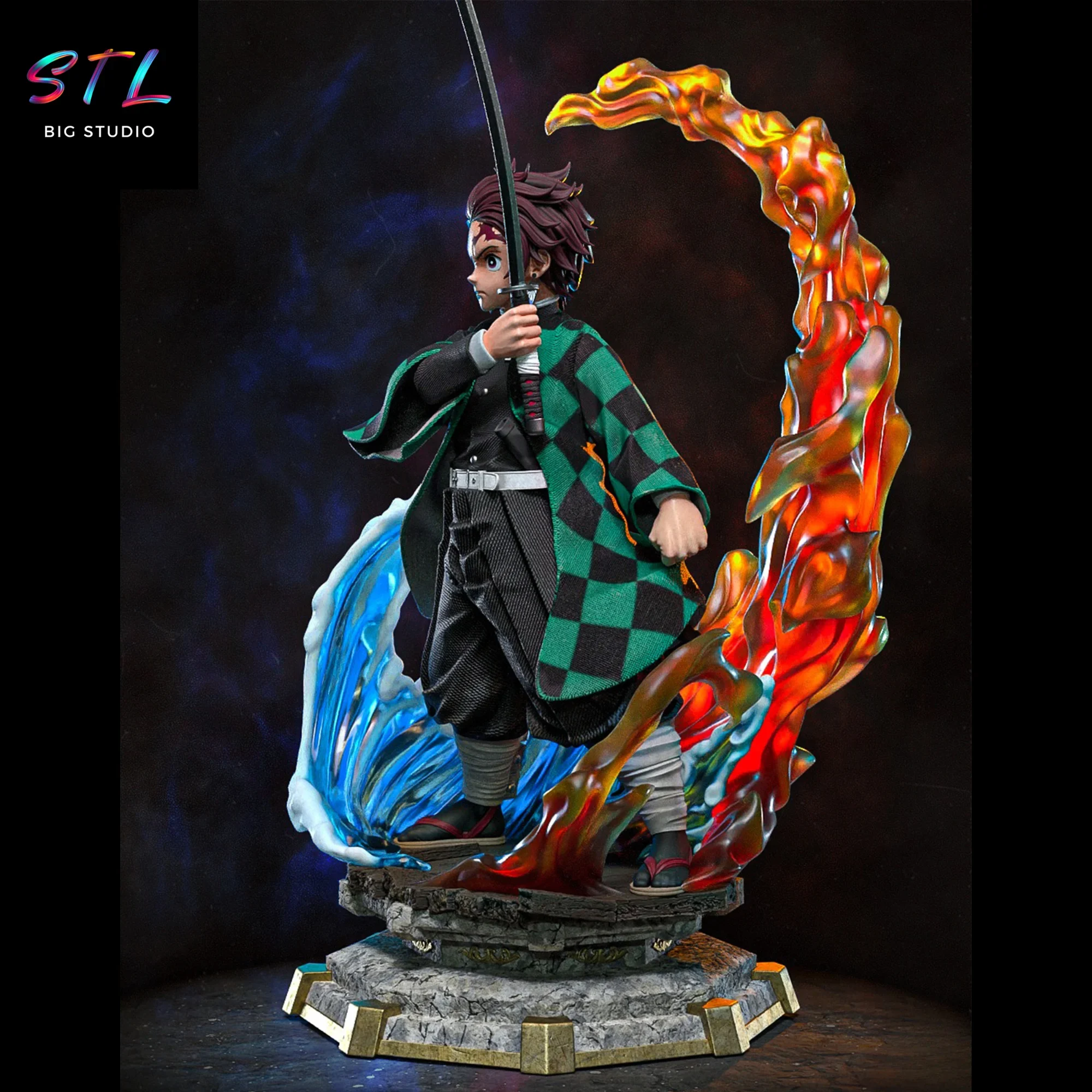 figura tanjiro kamado stl demon slayer impresion 3d figura tanjiro kamado stl demon slayer impresion 3d