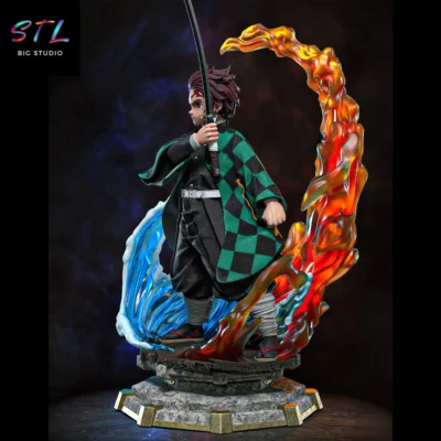 figura tanjiro kamado stl demon slayer impresion 3d