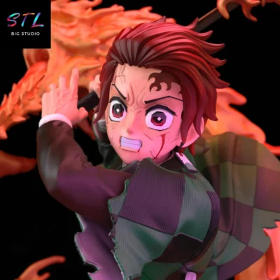 figura tanjiro kamado stl impresion 3d demon slayer