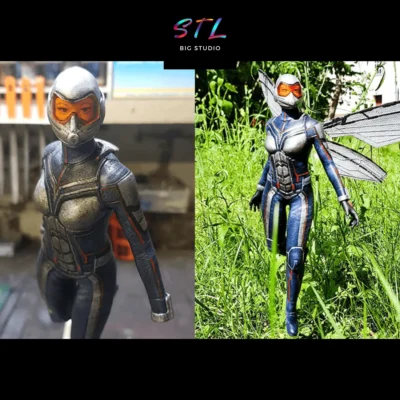 figura the wasp stl impresion 3d marvel