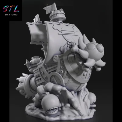 figura thousand sunny stl barco one piece impresion 3d