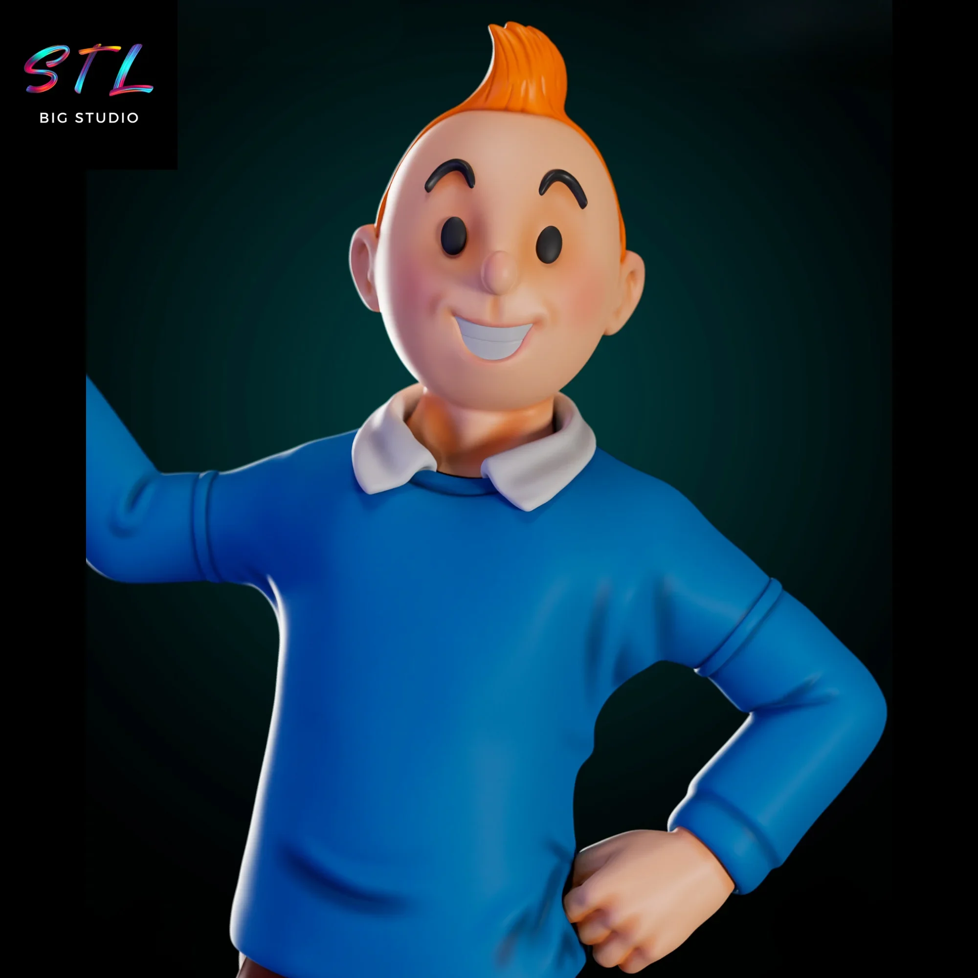 figura tintin stl impresion 3d figura tintin stl impresion 3d