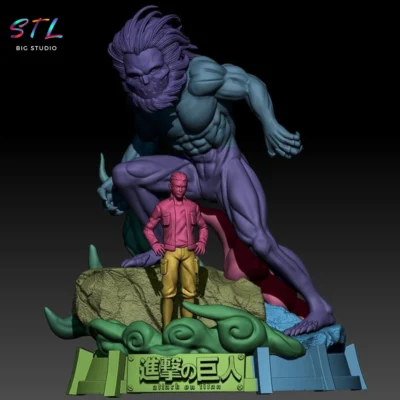 figura titan mandibula stl ataque a los titanes para impresion 3d