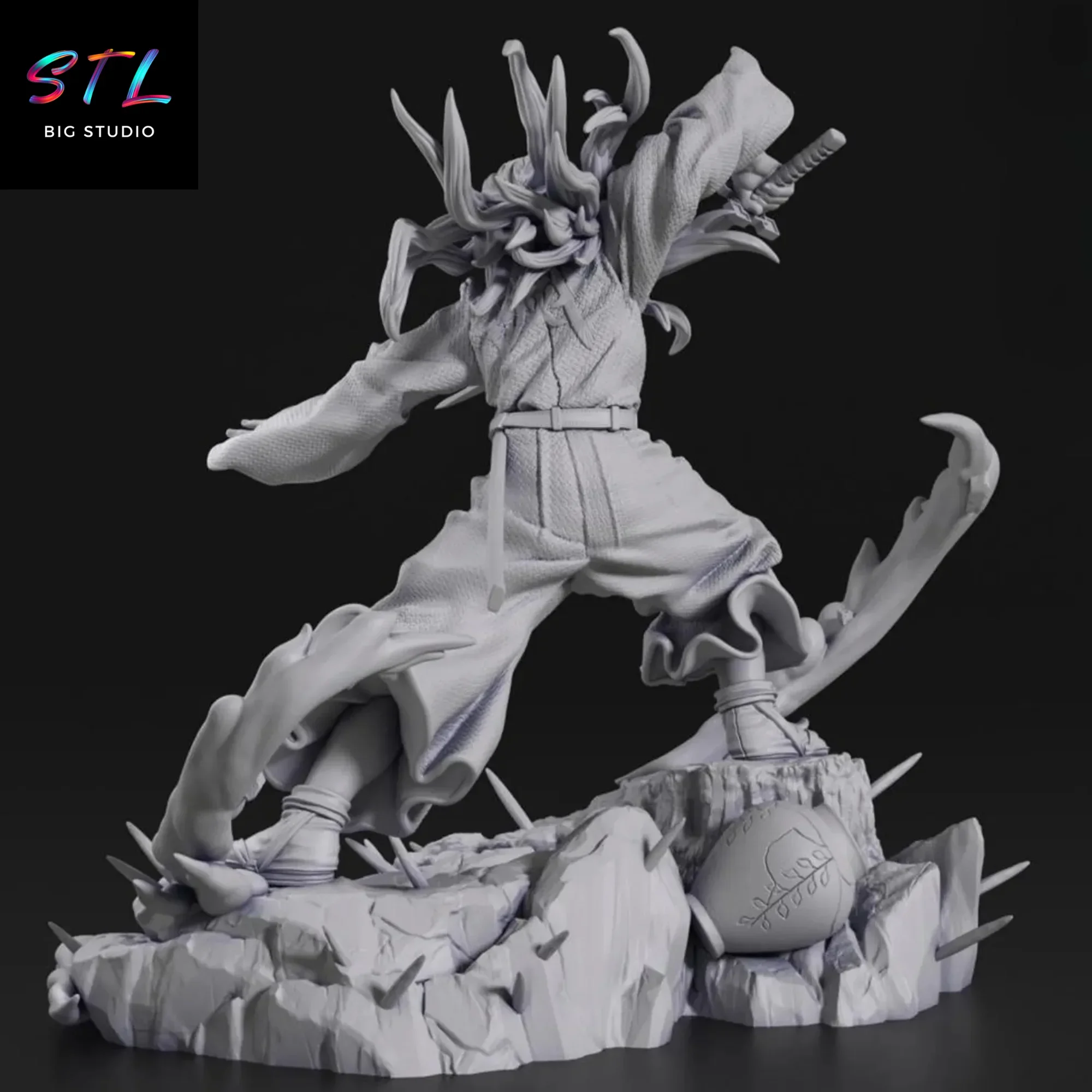 figura tokito muichiro stl impresion 3d diorama demon slayer figura tokito muichiro stl impresion 3d diorama demon slayer
