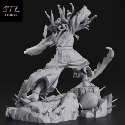 figura tokito muichiro stl impresion 3d diorama demon slayer