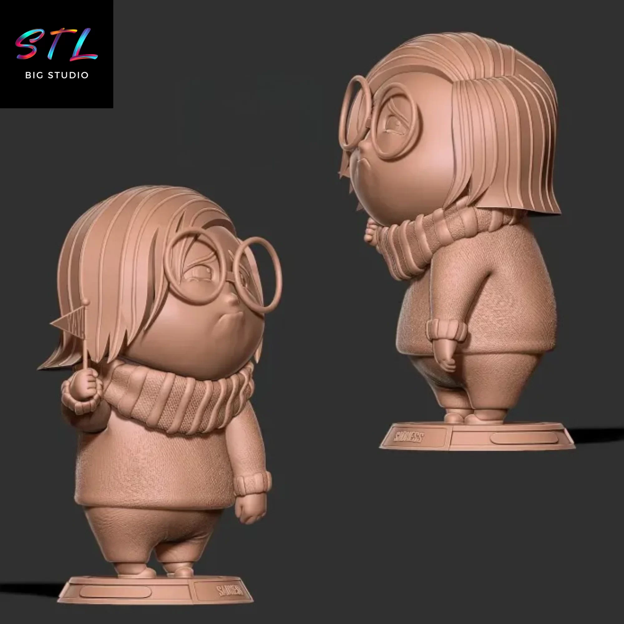 figura tristeza stl del reves impresion 3d figura tristeza stl del reves impresion 3d