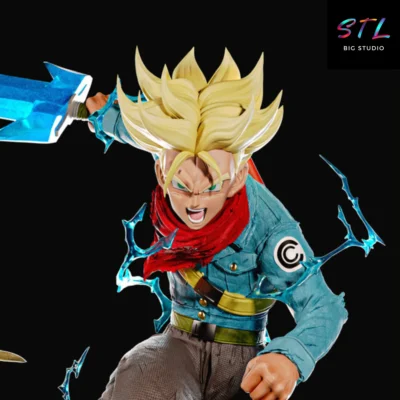 figura trunks stl super saiyan diorama dragon ball