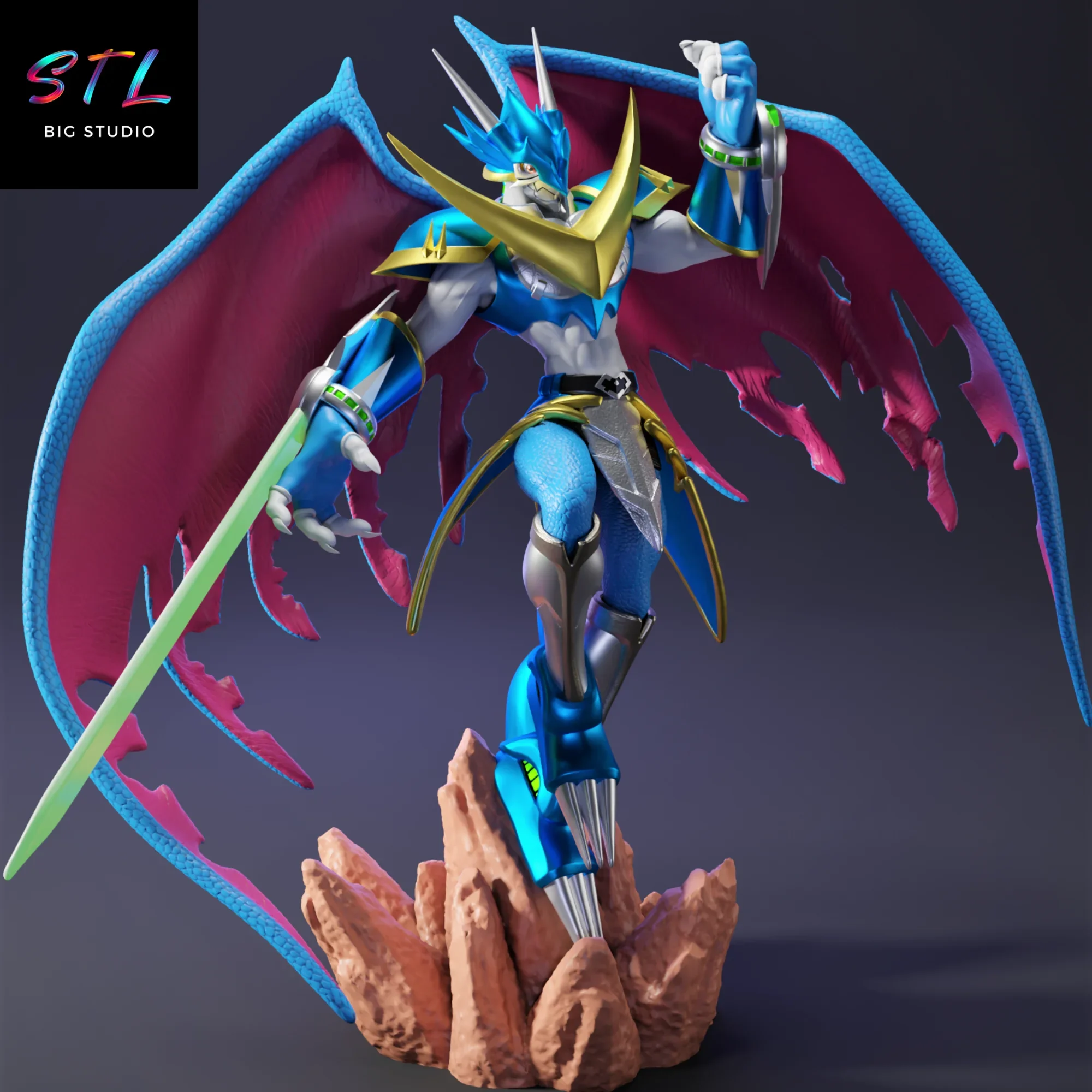 figura ulforceveedramon stl impresion 3d digimon figura ulforceveedramon stl impresion 3d digimon