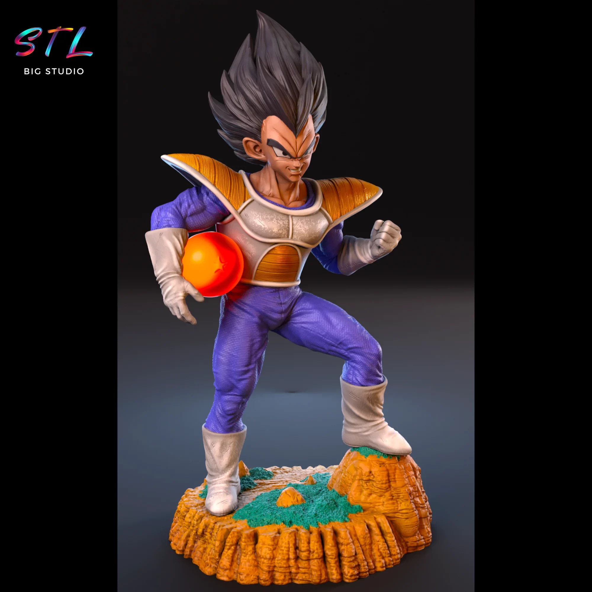 figura vegeta stl bola de dragon impresion 3d figura vegeta stl bola de dragon impresion 3d