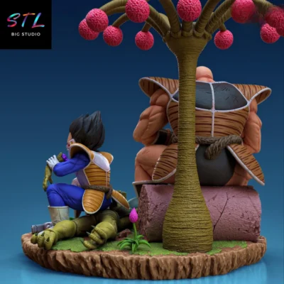 figura vegeta y nappa stl impresion 3d diorama dragon ball z