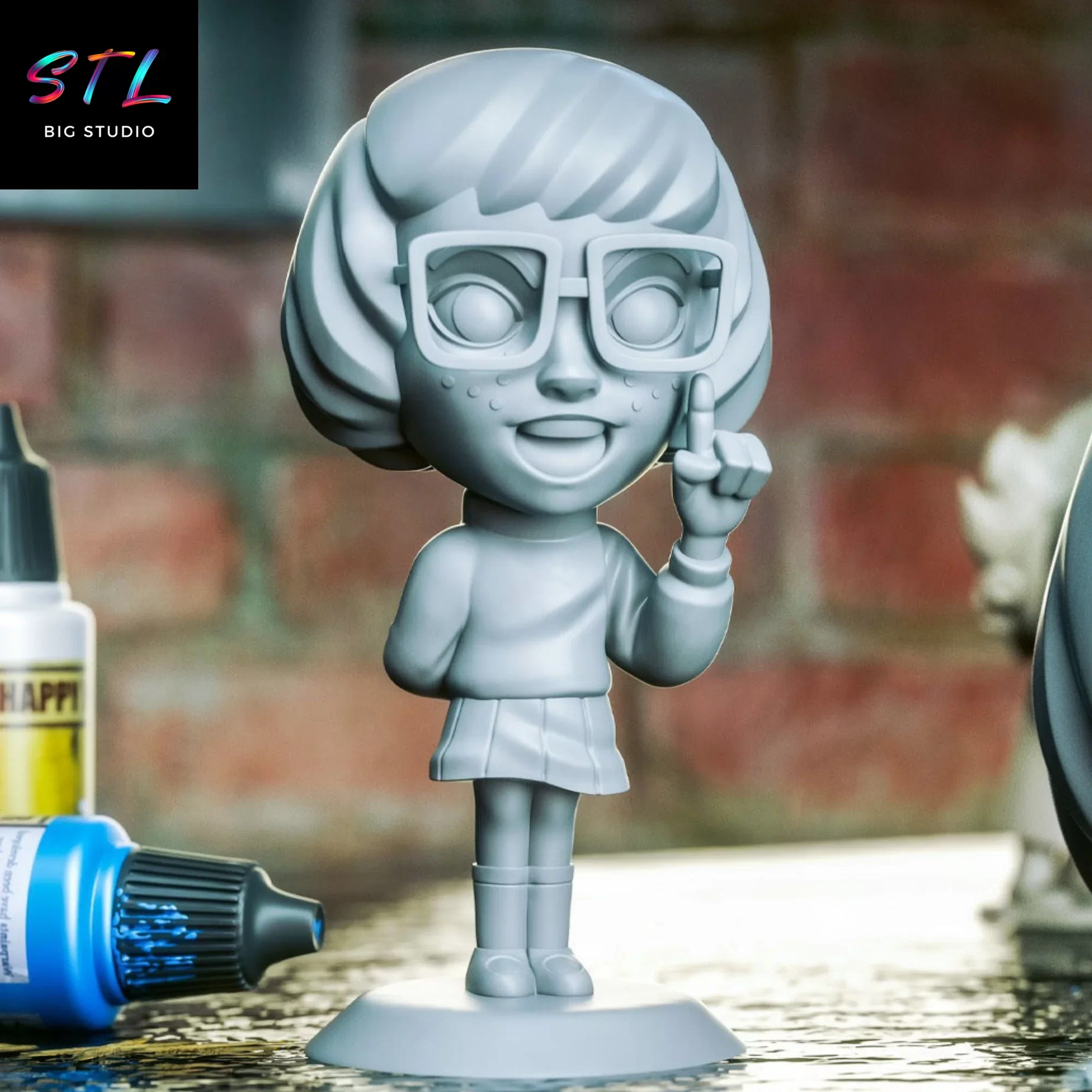 figura velma stl scooby doo chibi kawaii impresion 3d figura velma stl scooby doo chibi kawaii impresion 3d