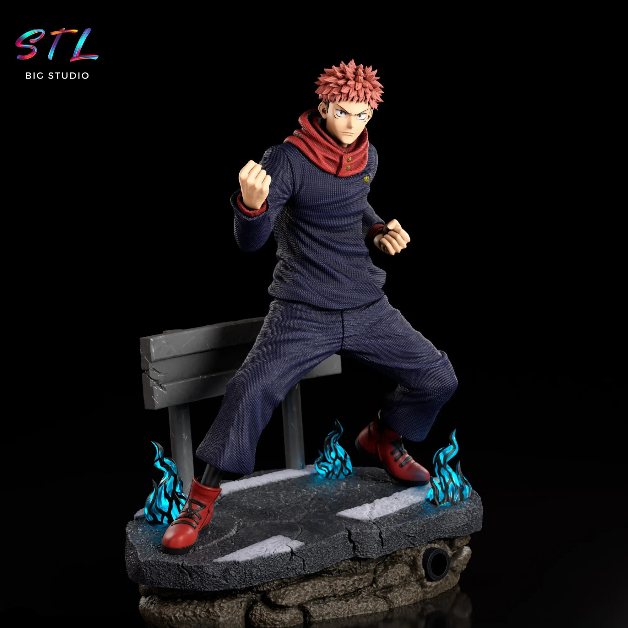 figura yuji itadori stl impresion 3d jujutsu kaisen figura yuji itadori stl impresion 3d jujutsu kaisen