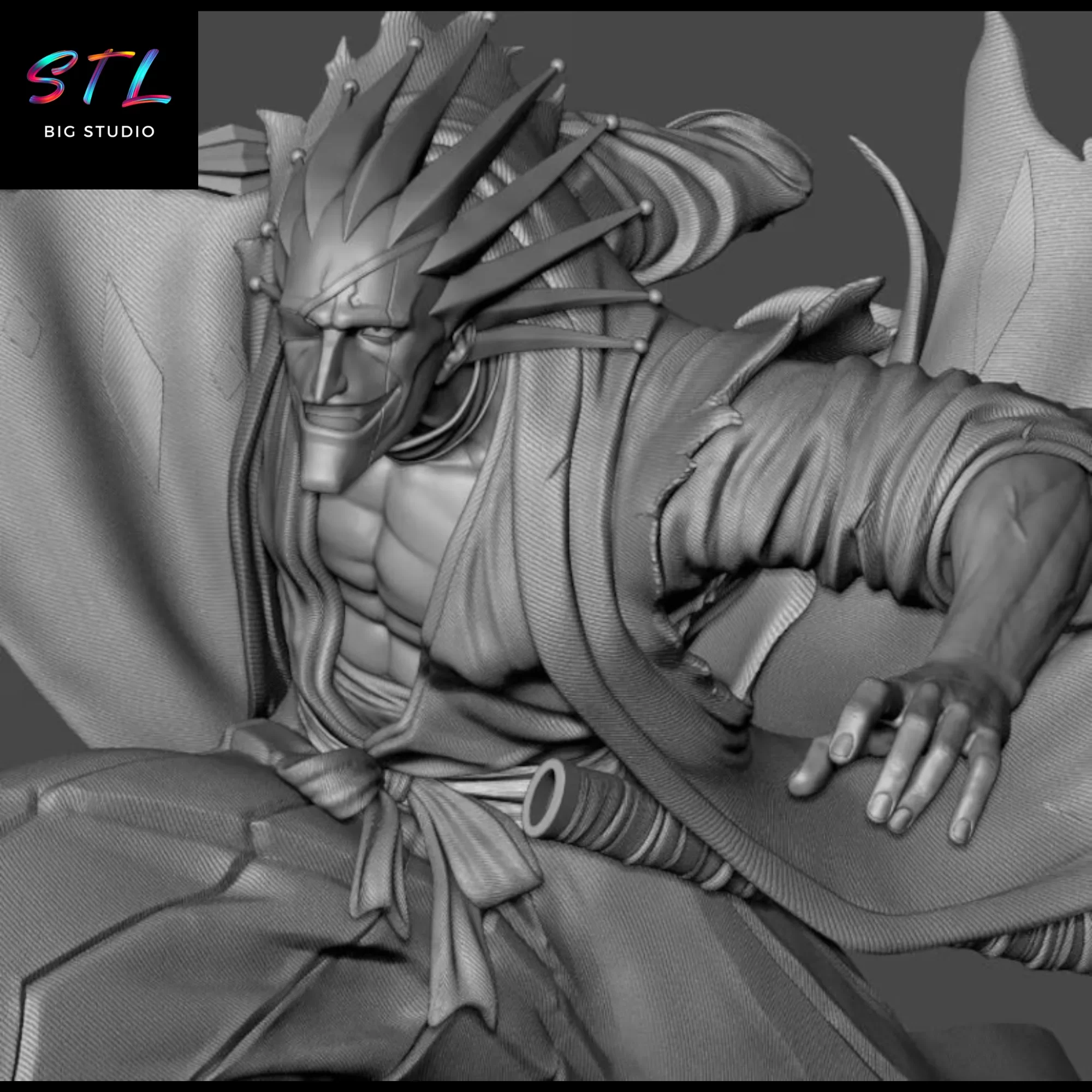 figura zaraki kenpachi stl impresion 3d bleach figura zaraki kenpachi stl impresion 3d bleach