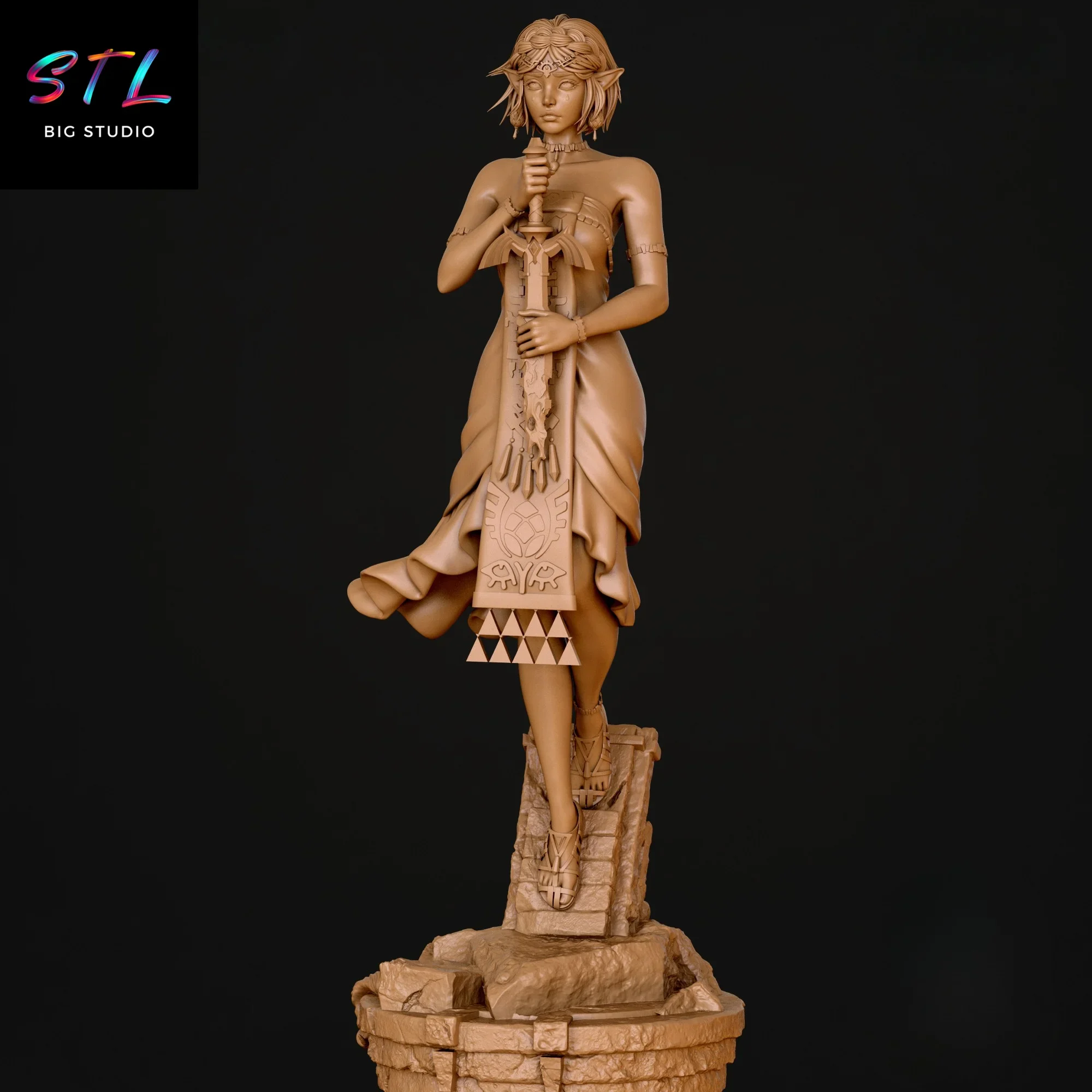 figura zelda stl impresion 3d tears of the kingdom figura zelda stl impresion 3d tears of the kingdom