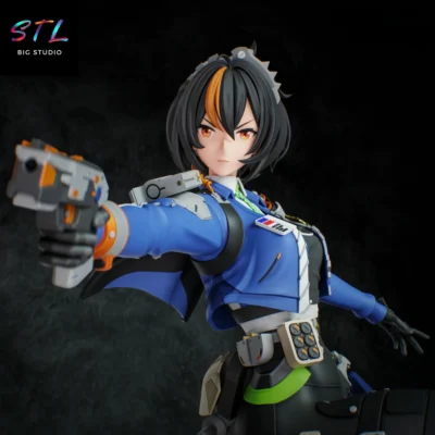 figura zhu yuan stl impresion 3d zenless zone zero