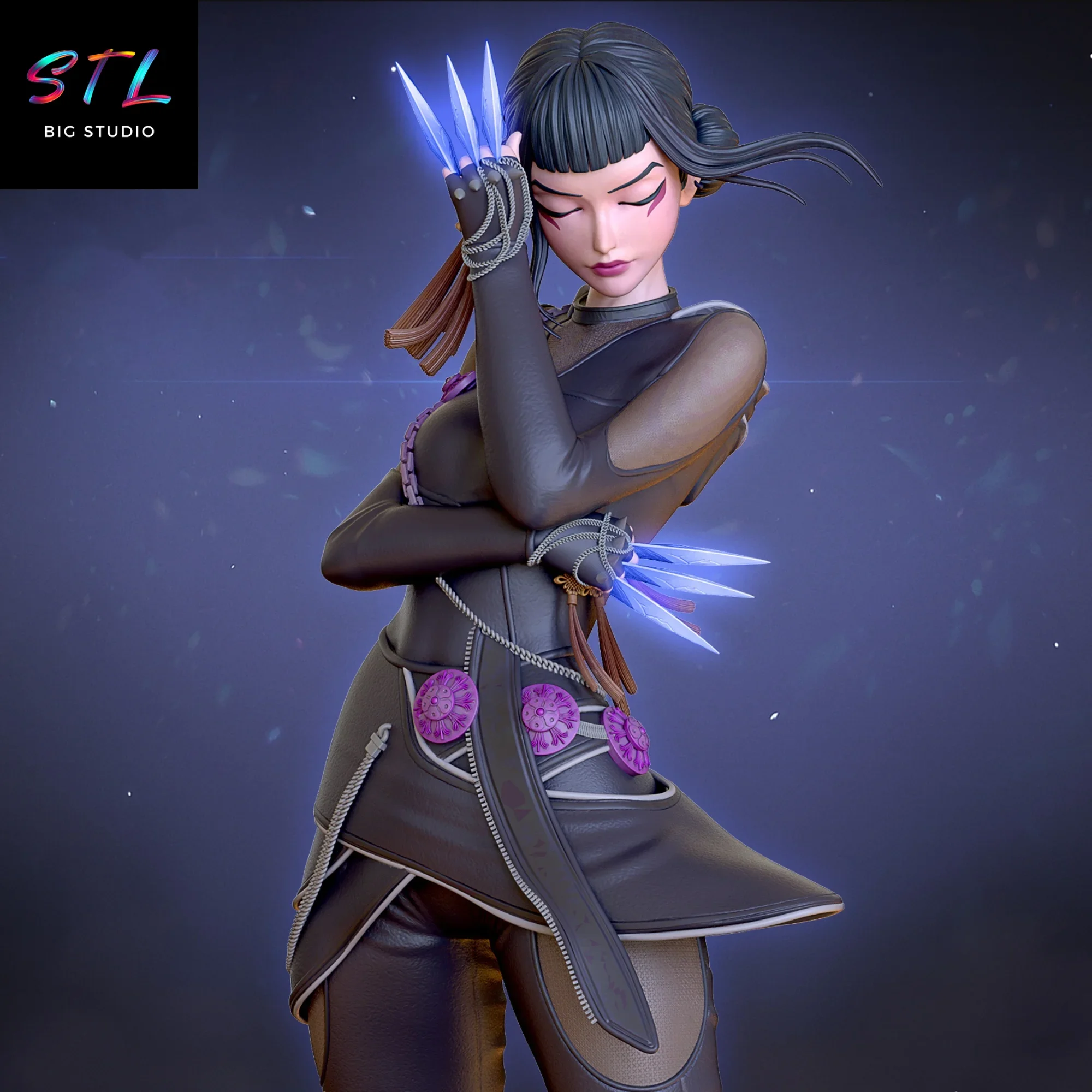 figura zoey stl las guerreras k-pop para impresion 3d figura zoey stl las guerreras k-pop para impresion 3d