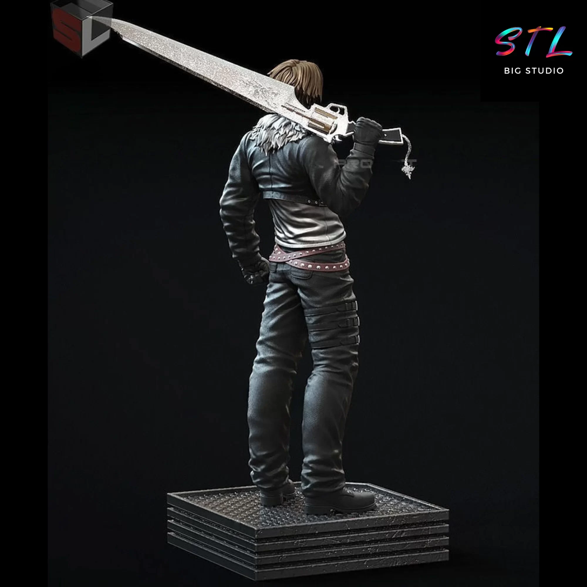 final fantasy stl squall leonhart impresion 3d final fantasy stl squall leonhart impresion 3d