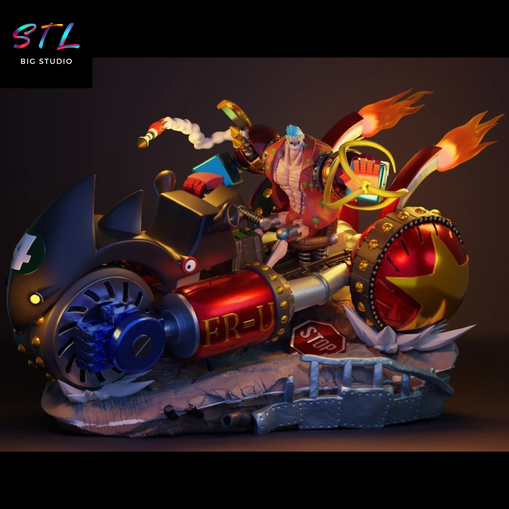 franky stl one piece impresion 3d