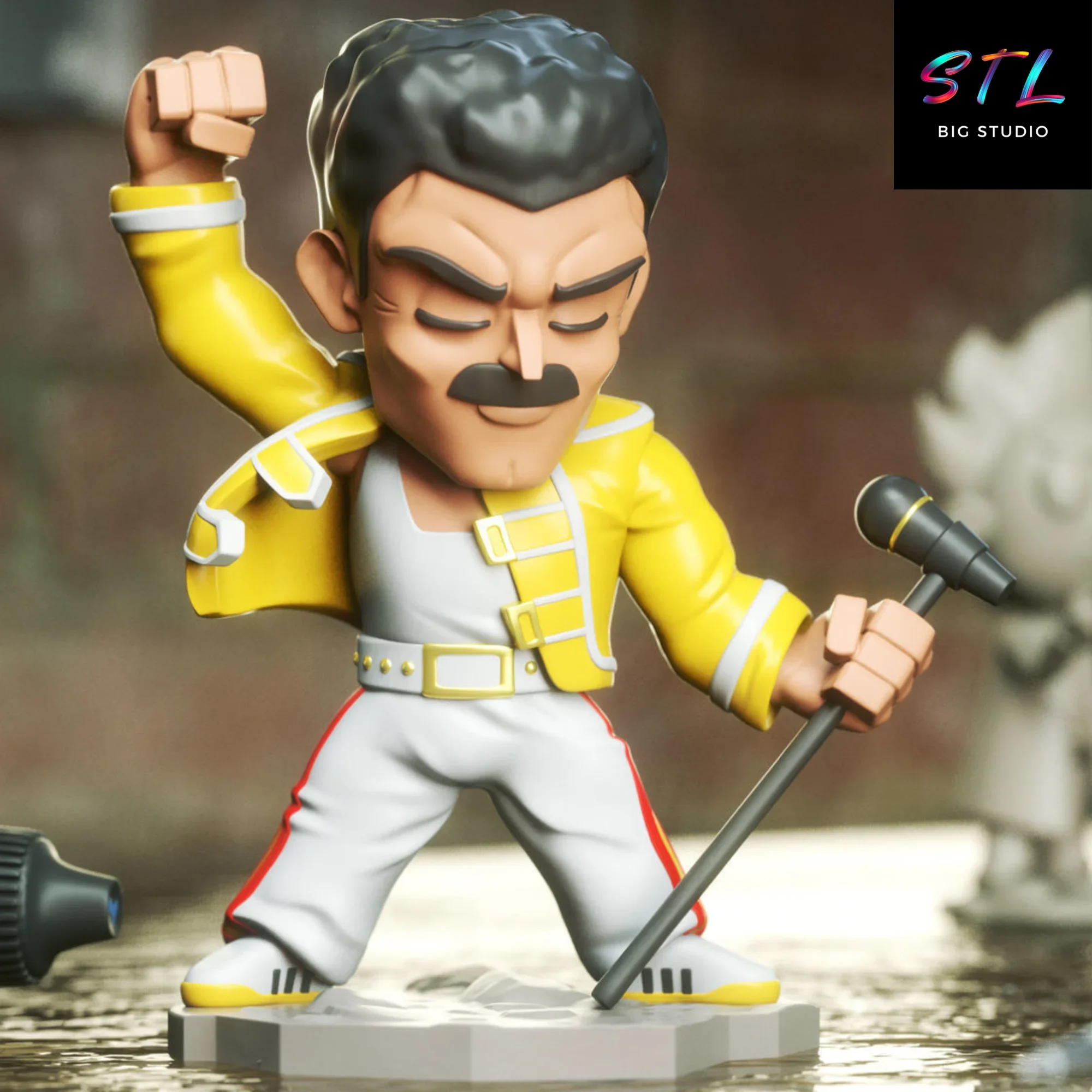 freddie mercury stl chibi kawaii para impresion 3d freddie mercury stl chibi kawaii para impresion 3d