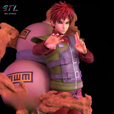gaara guerra ninja stl naruto shippuden impresion 3d