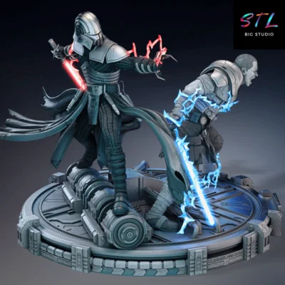 galen marek y starkiller stl impresion 3d diorama star wars