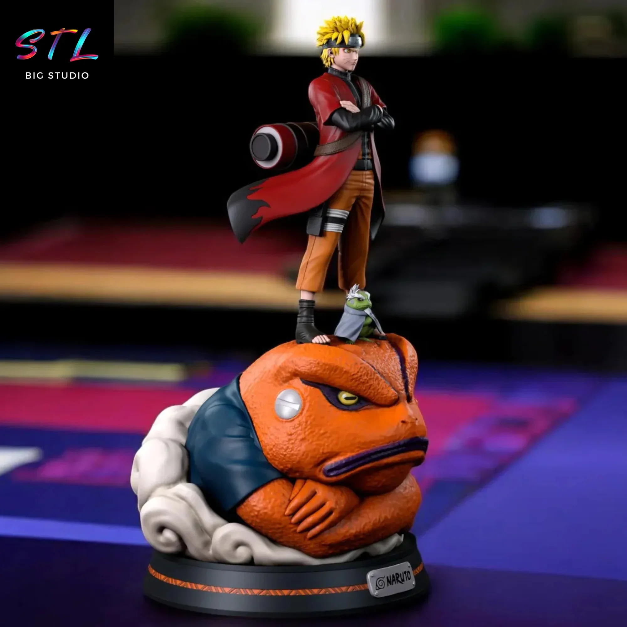 gamakichi y naruto sabio stl impresion 3d figura anime gamakichi y naruto sabio stl impresion 3d figura anime
