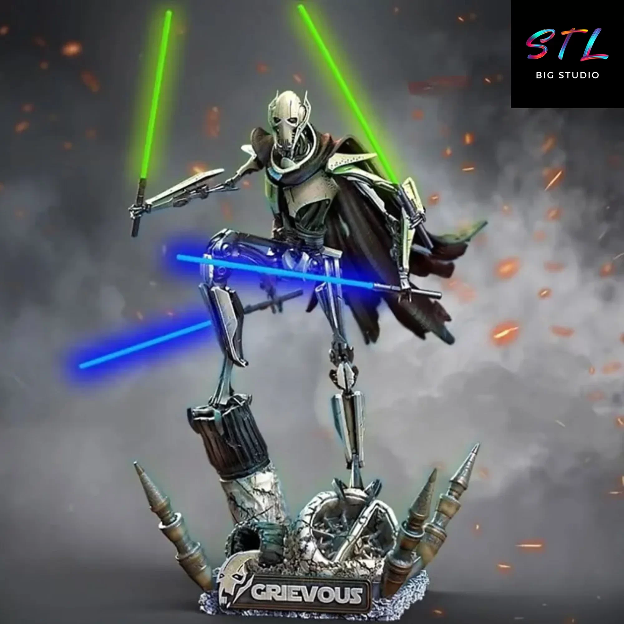 general grievous stl star wars impresion 3d