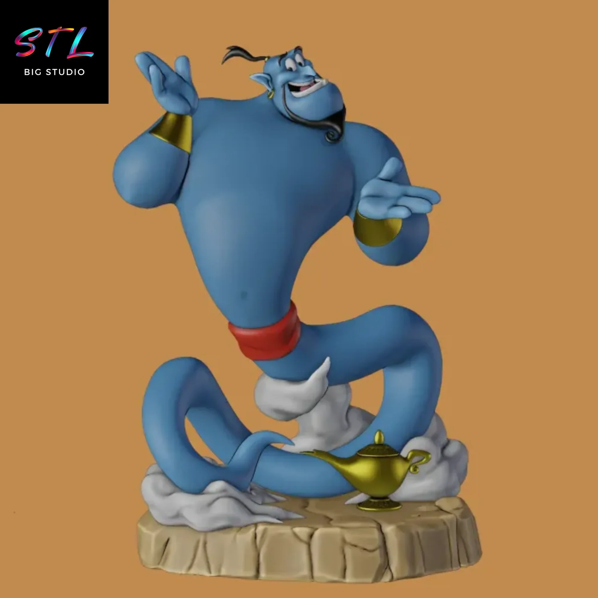 genio aladdin stl disney impresion 3d genio aladdin stl disney impresion 3d