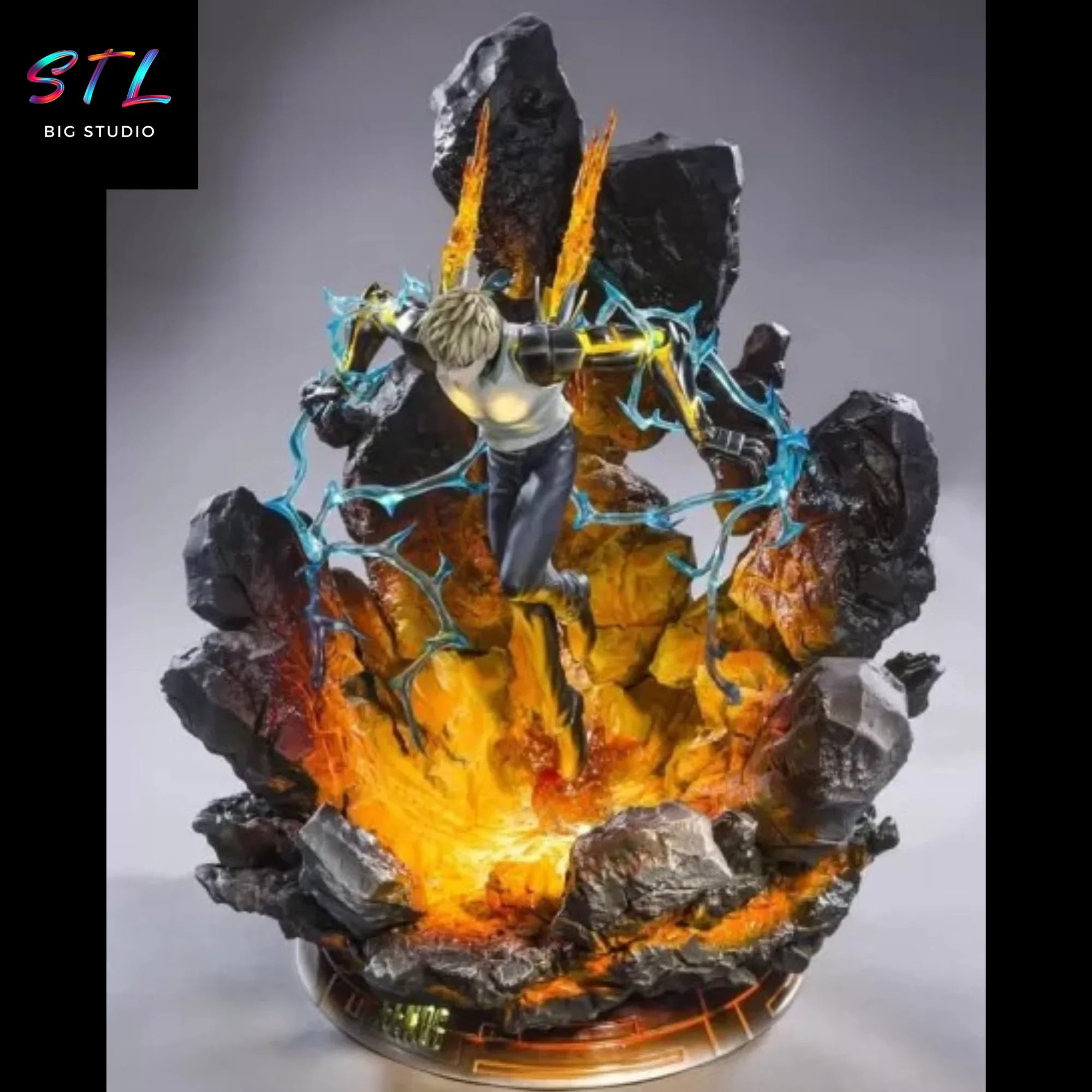 genos stl impresion 3d figura one punch man genos stl impresion 3d figura one punch man